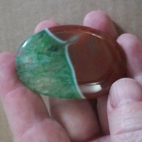 2.25" Christmas Jasper Green Quartz Pendant - Picture 4 of 5